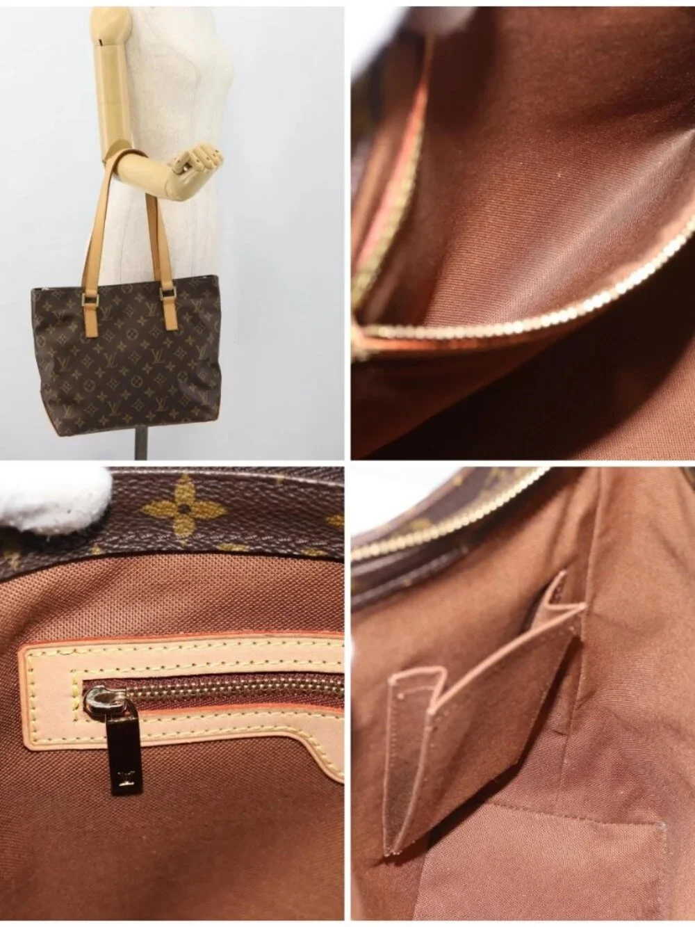 LOUIS VUITTON Monogram Cabas Piano Tote Bag M51148 LV Auth 180811SAV
